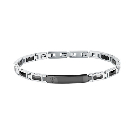 maserati jewels ceramic stainless steel bracelet black 18+3.5cm