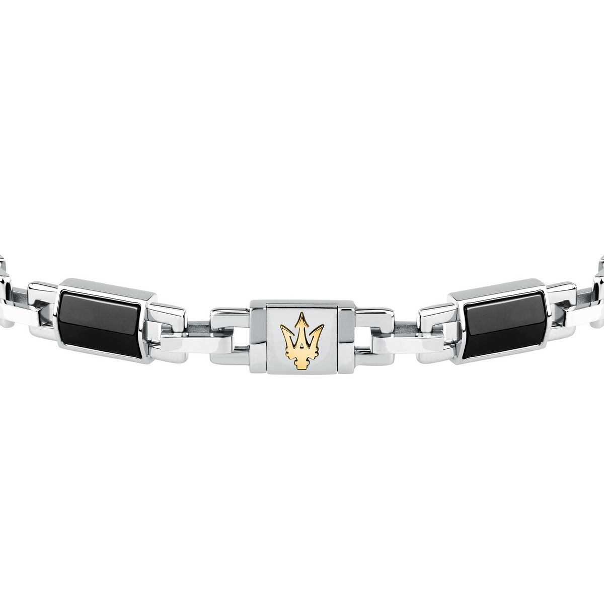 maserati jewels ceramic bracelet stainless steel gold plated ceramic black 18+3.5cm