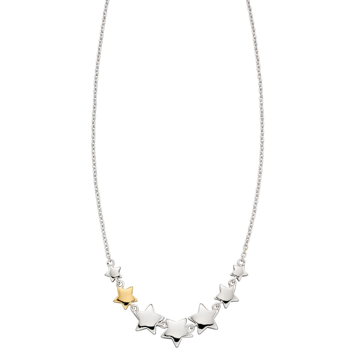 zara rose gold plated lots of star necklace