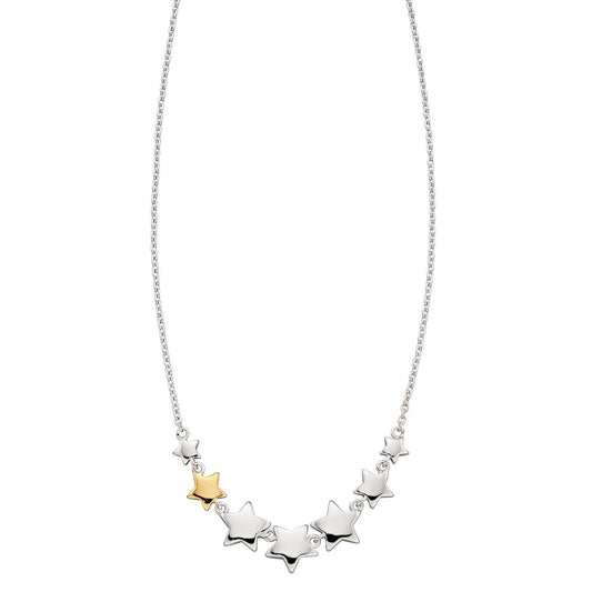 zara rose gold plated lots of star necklace