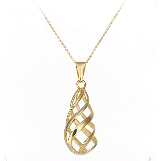 9ct gold (375) yellow gold pendant spring ring clasp
