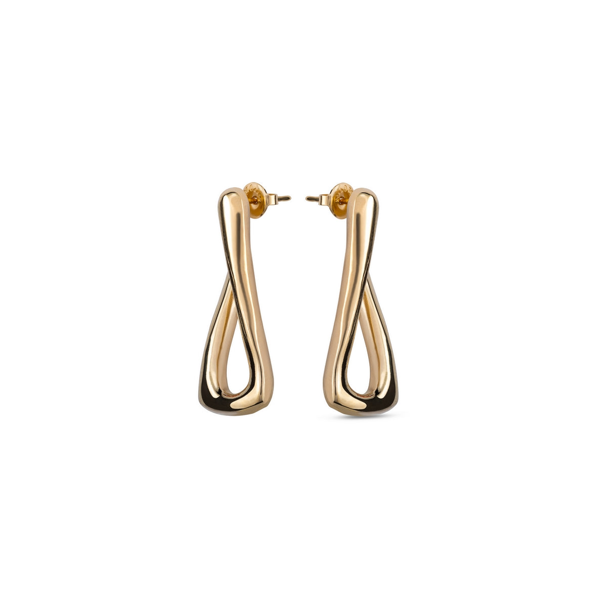 uno de 50 for u link shaped gold-plated metal alloy earring