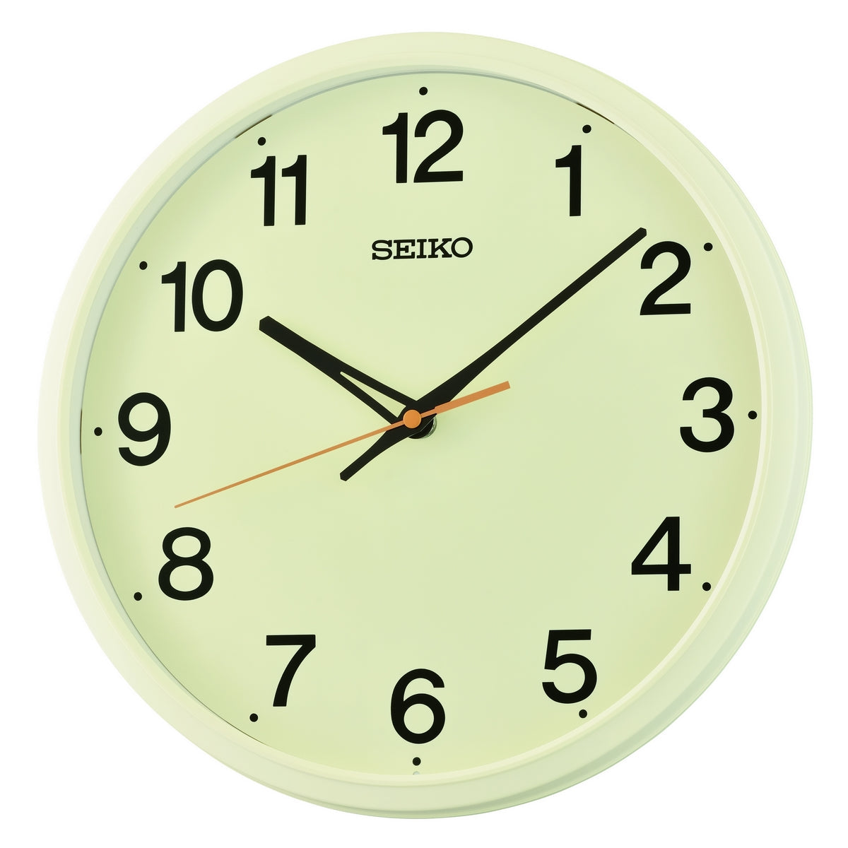 seiko quartz wall cream step second hand clock