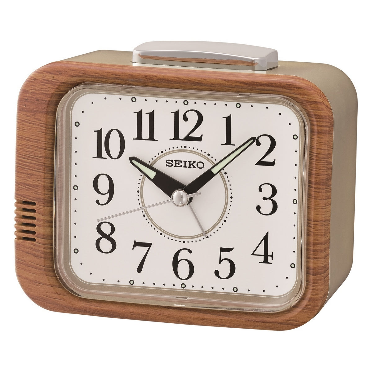 seiko light brown bell alarm clock