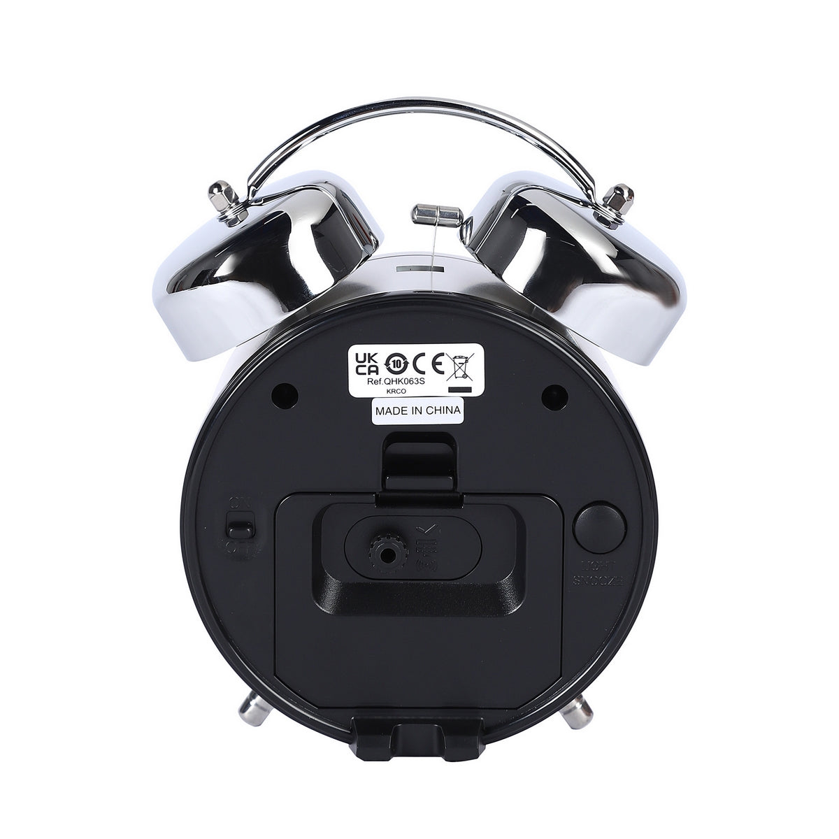 seiko quartz bedside silver bell alarm clock