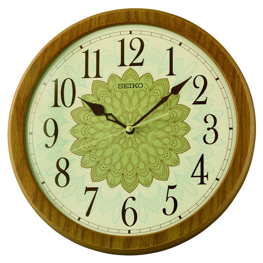 seiko quartz wooden wall clock
