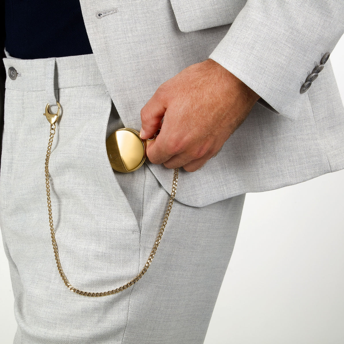 lucien rochat pocket watch and gift box mechanical gold plated