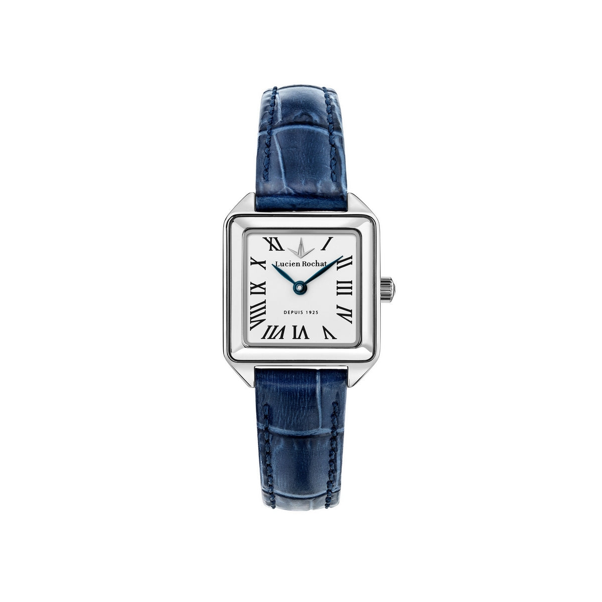 lucien rochat ladies quartz stainless steel white dial strap watch