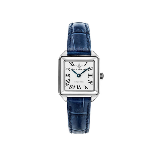 lucien rochat ladies quartz stainless steel white dial strap watch