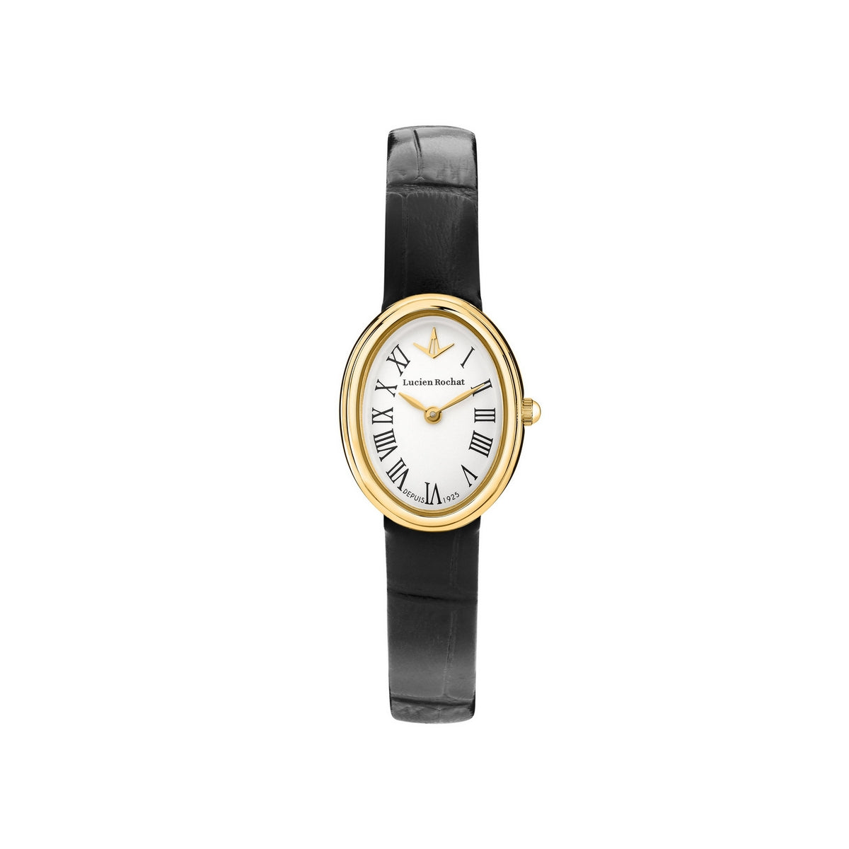 lucien rochat precieux 20mm 2h silver dial black strap
