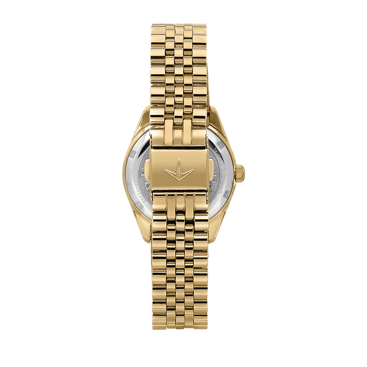 lucien rochat ladies quartz gold plated silver dial bracelet watch