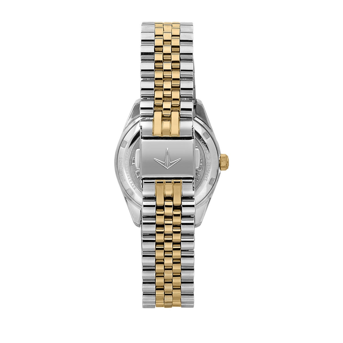 lucien rochat ladies quartz two tone white dial bracelet watch
