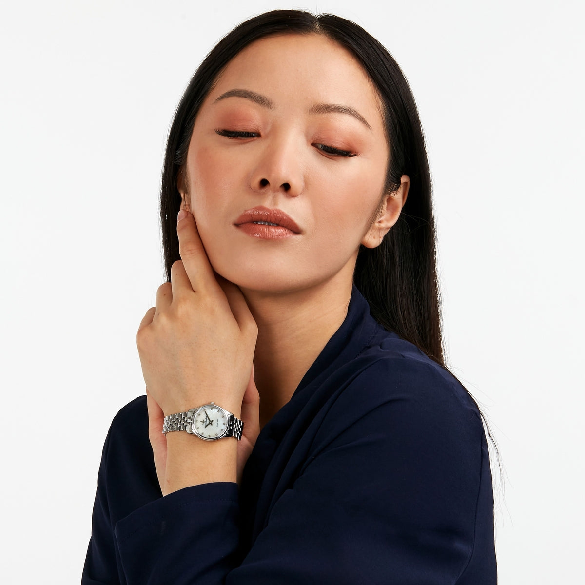 lucien rochat boxed set ladies quartz stainless stee lmop dial bracelet watch & pink strap