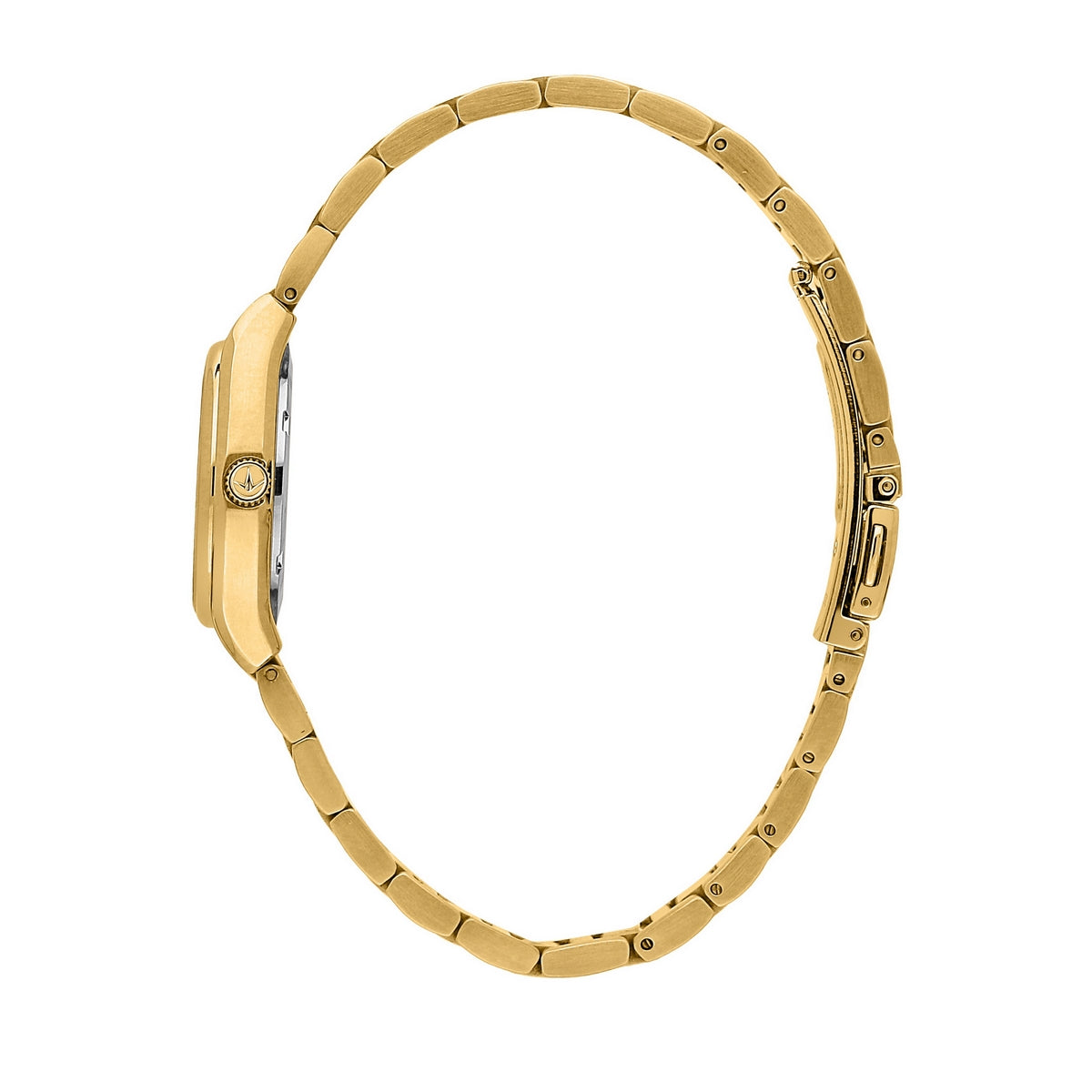 lucien rochat ladies quartz gold plated white dial bracelet watch