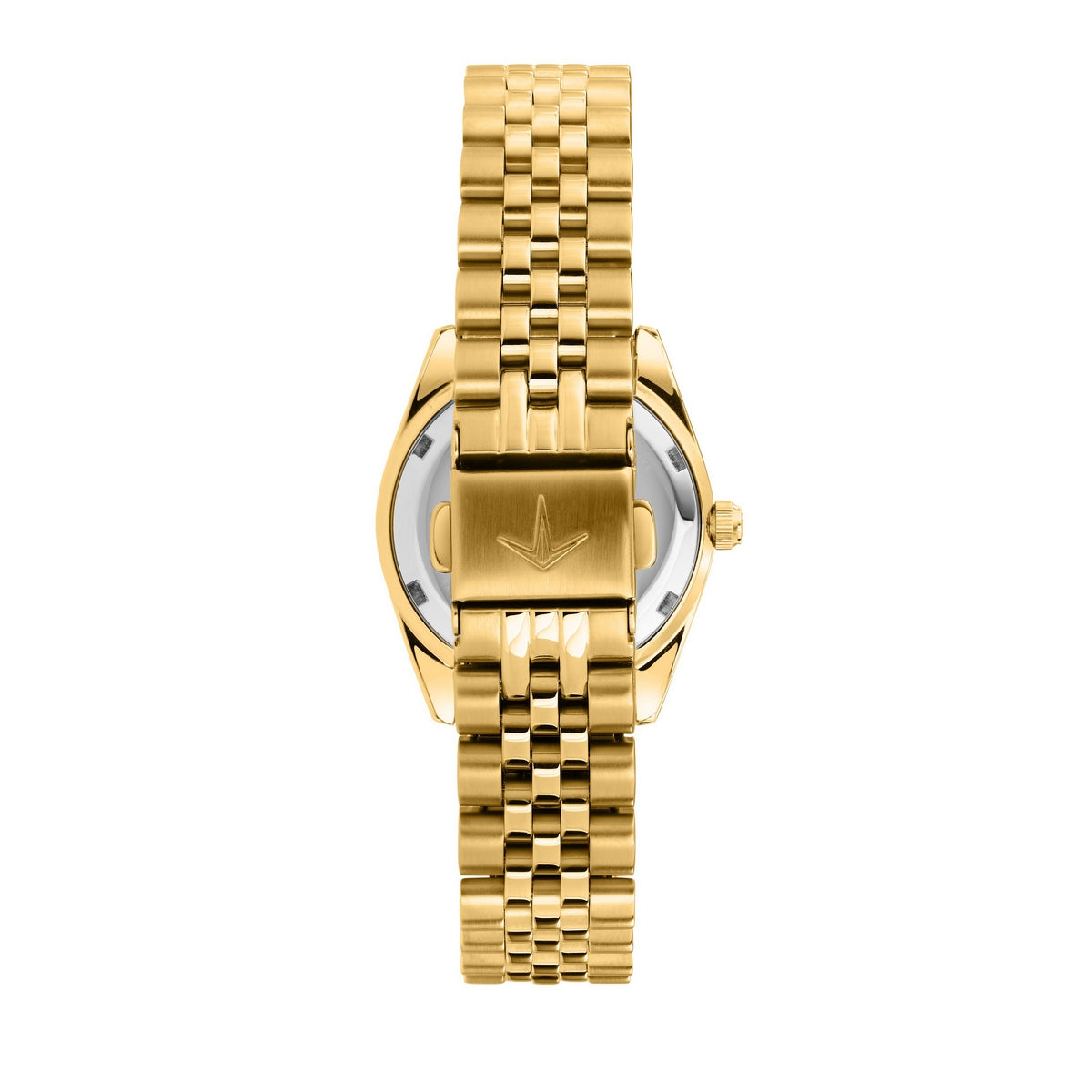 lucien rochat ladies quartz gold plated silver dial bracelet watch