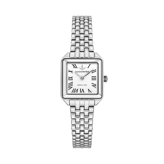 lucien rochat ladies quartz stainless steel white dial bracelet watch