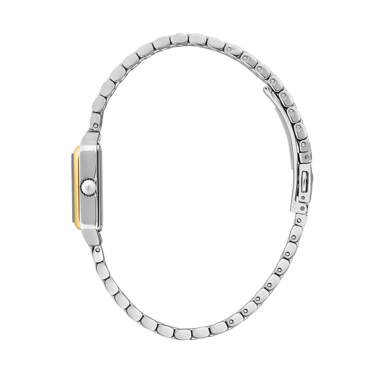 lucien rochat ladies quartz two tone white dial bracelet watch