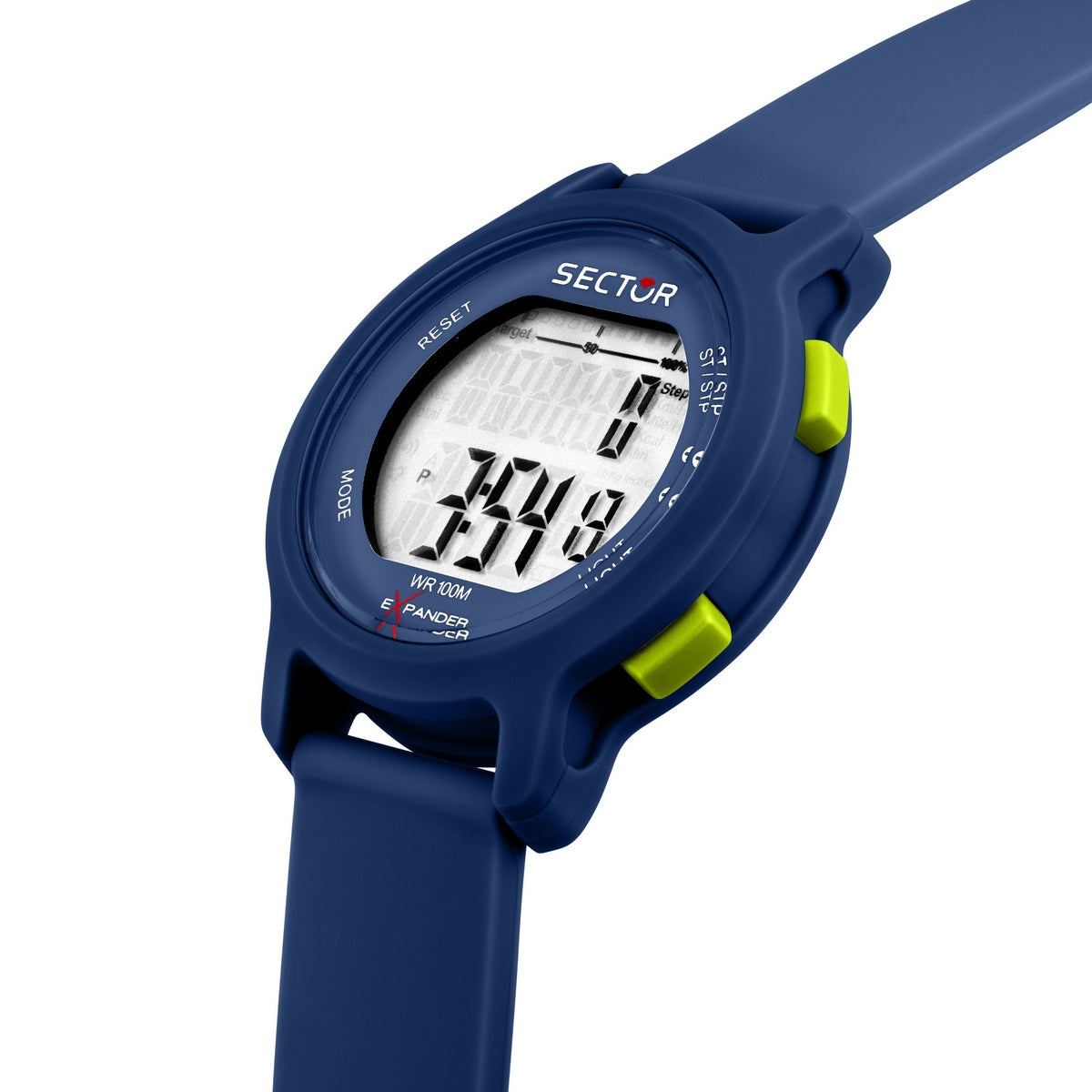sector ex-27 43mm digital blue dial blue st