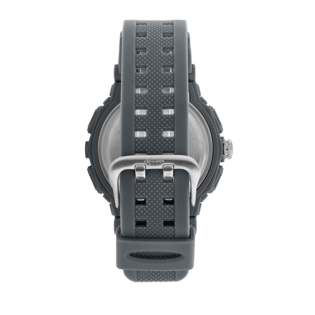 sector expander ex-09 50mm digital silver dial grey strap