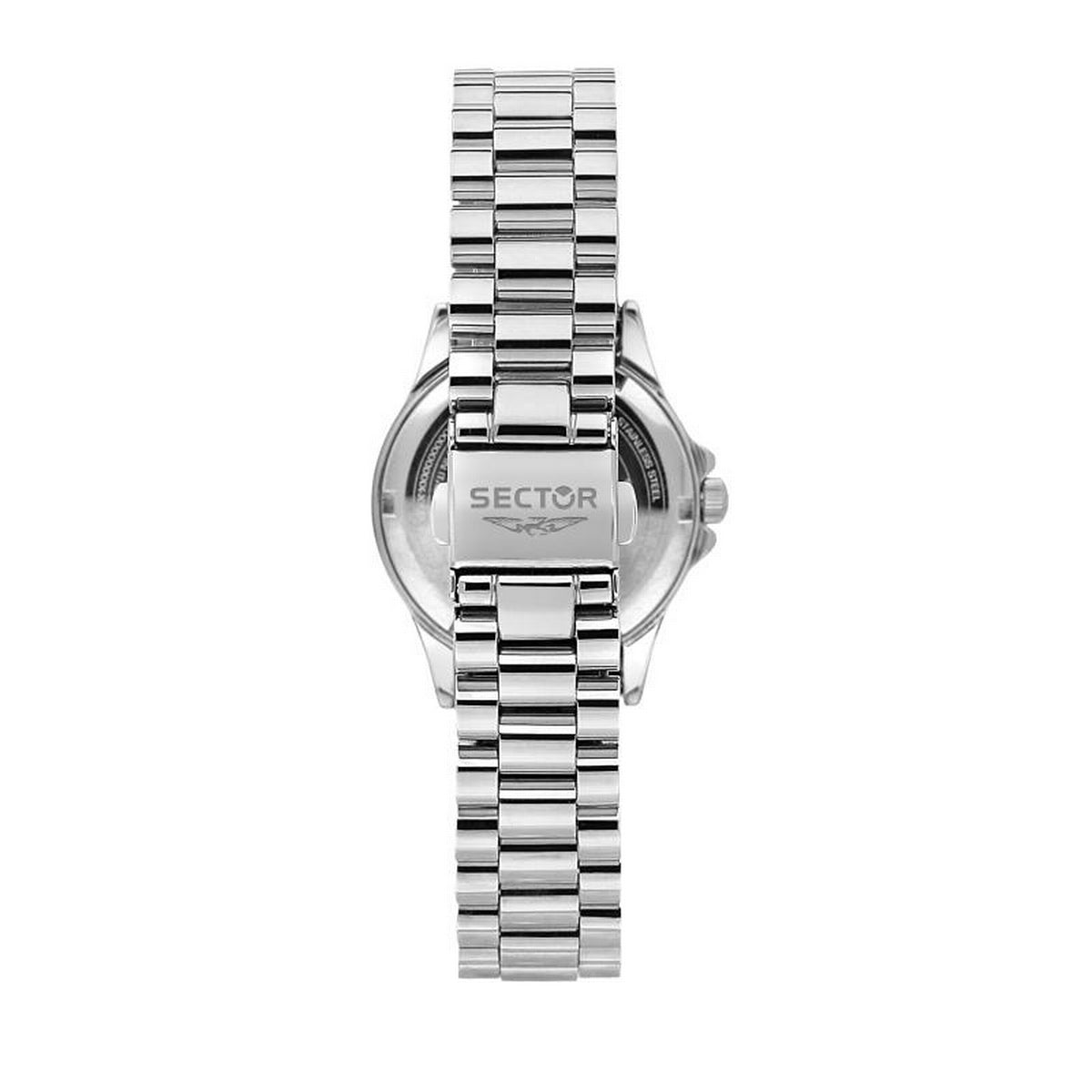 sector quartz ladies stainless steel silver dial  bracelet watch