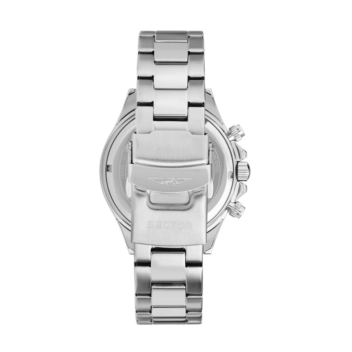 sector 230 43mm chr black dial stainless steel bracelet