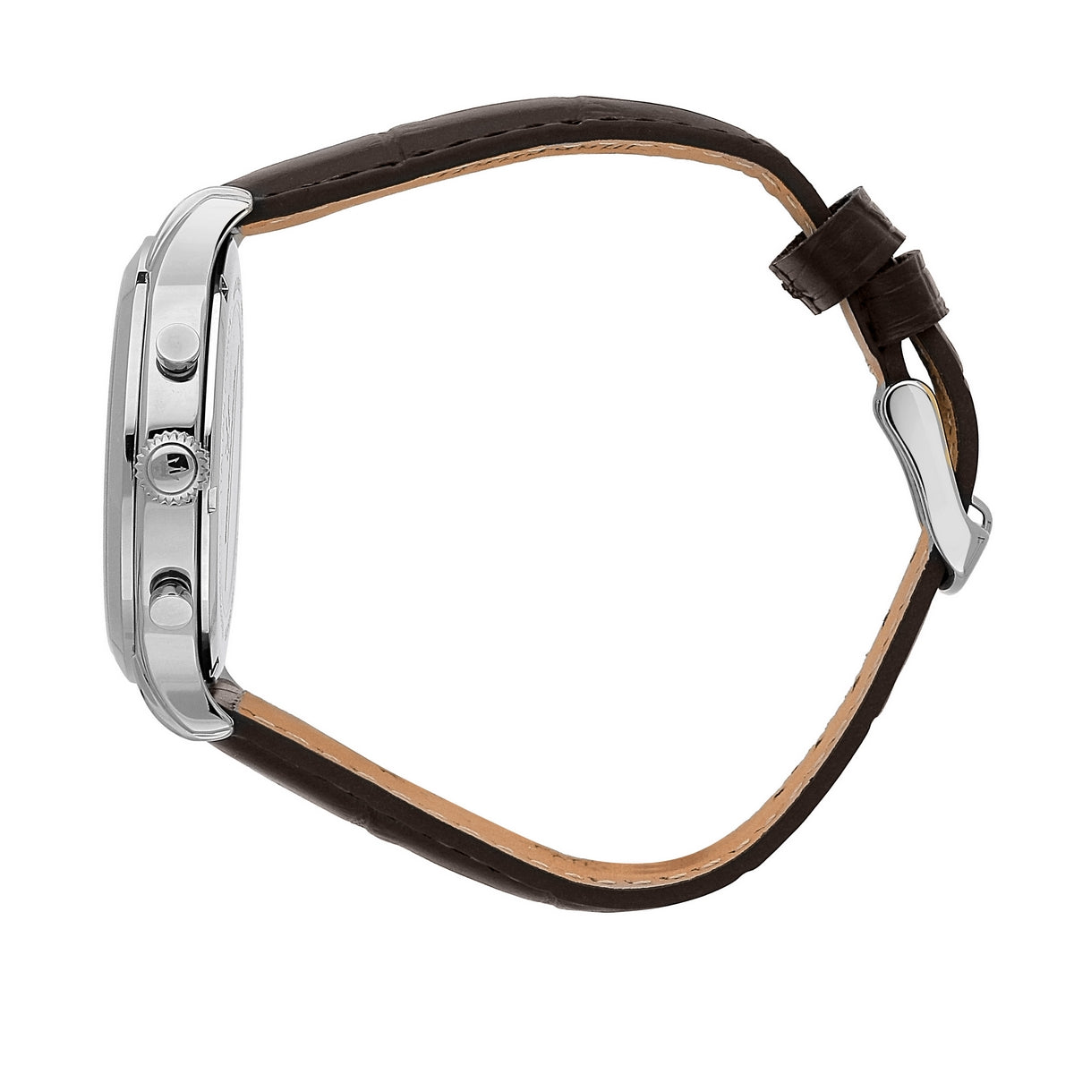 maserati epoca 42mm chrono blue dial brown strap