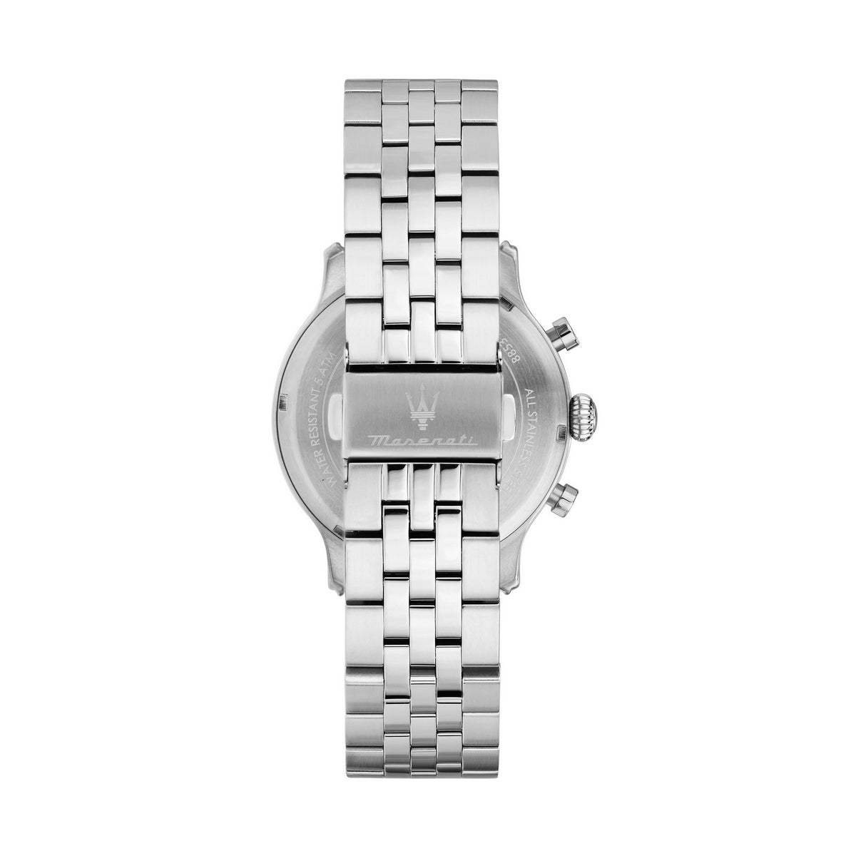 maserati epoca slim 40mm chronograph black dial stainless steel bracelet