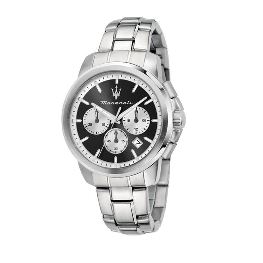 maserati successo 42mm chrono blk/wil dial stainless steel bracelet