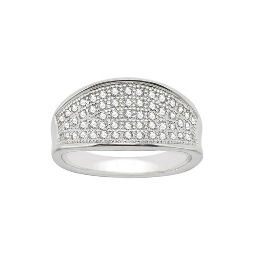 pave sterling silver ring, size 53