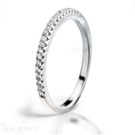 very narrow half eternity ring, size 53