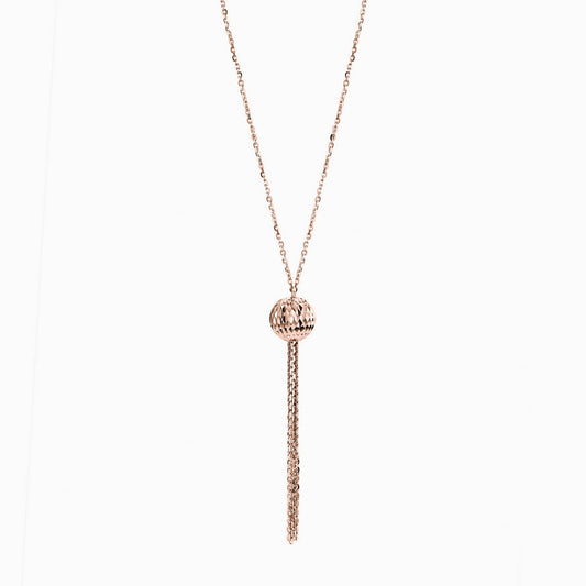 rose tassle chain necklace in 26 inch