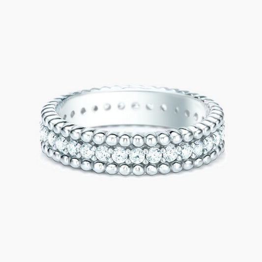 glamorous sterling silver ring, size 54