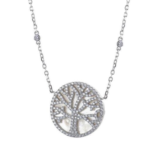 real effect mother of pearl tree of life necklace