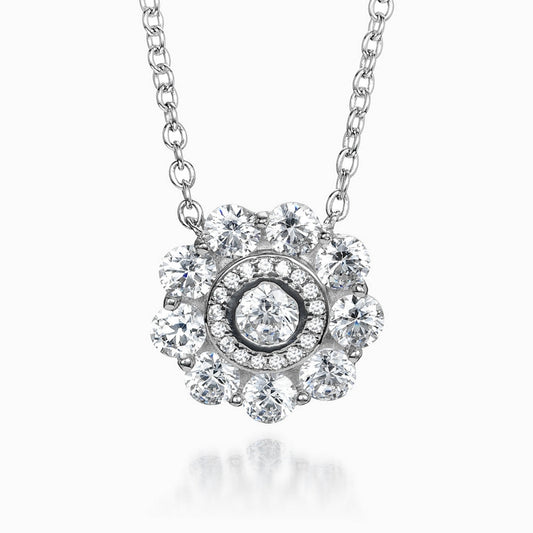 petite zirconia design with contrasting formation and exposed outer circle