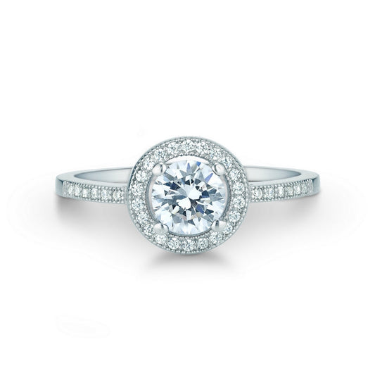 cluster ring; diamond-like centre, size 56