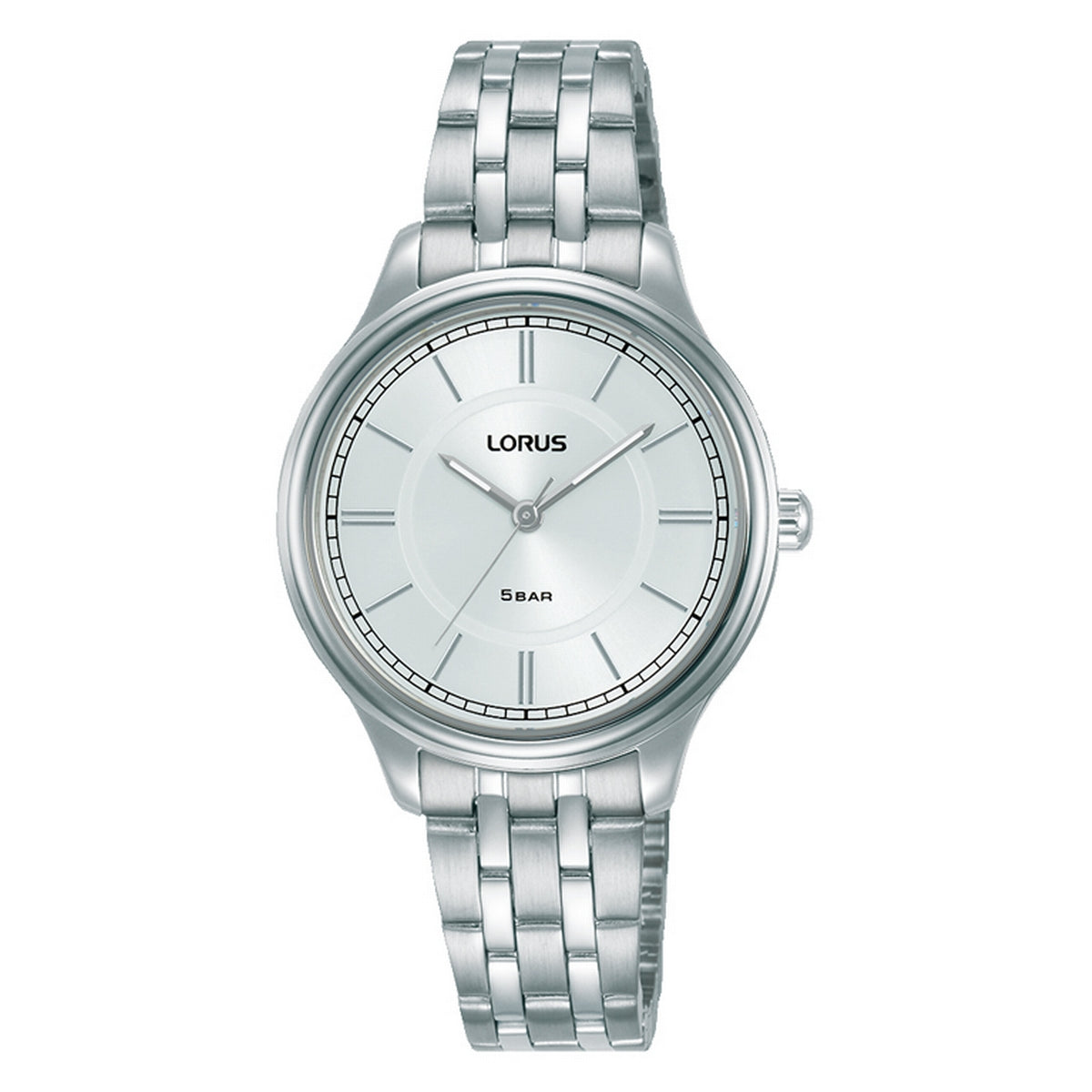 lorus quartz  ladies stainless steel silver dial bracelet watch