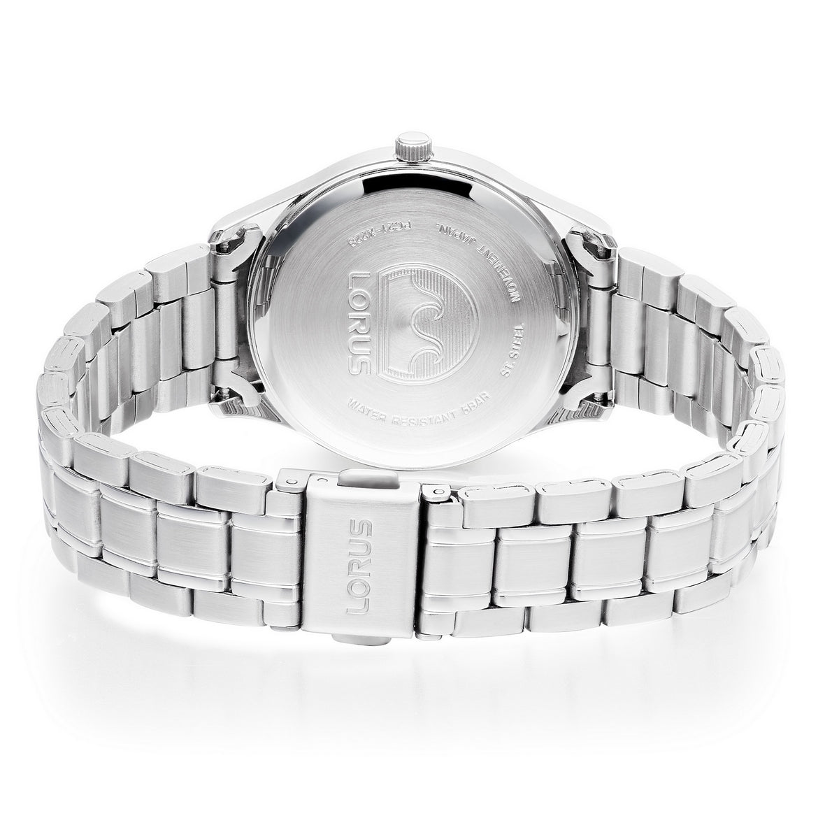 lorus quartz ladies stainless steel white dial bracelet watch