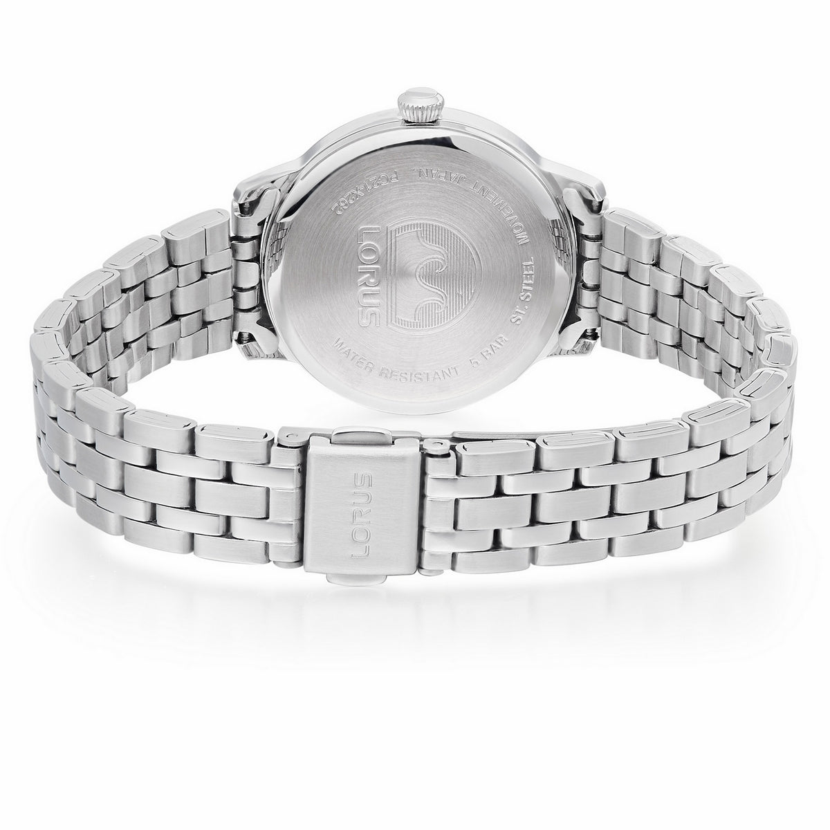 lorus quartz ladies stainless steel pink dial bracelet watch