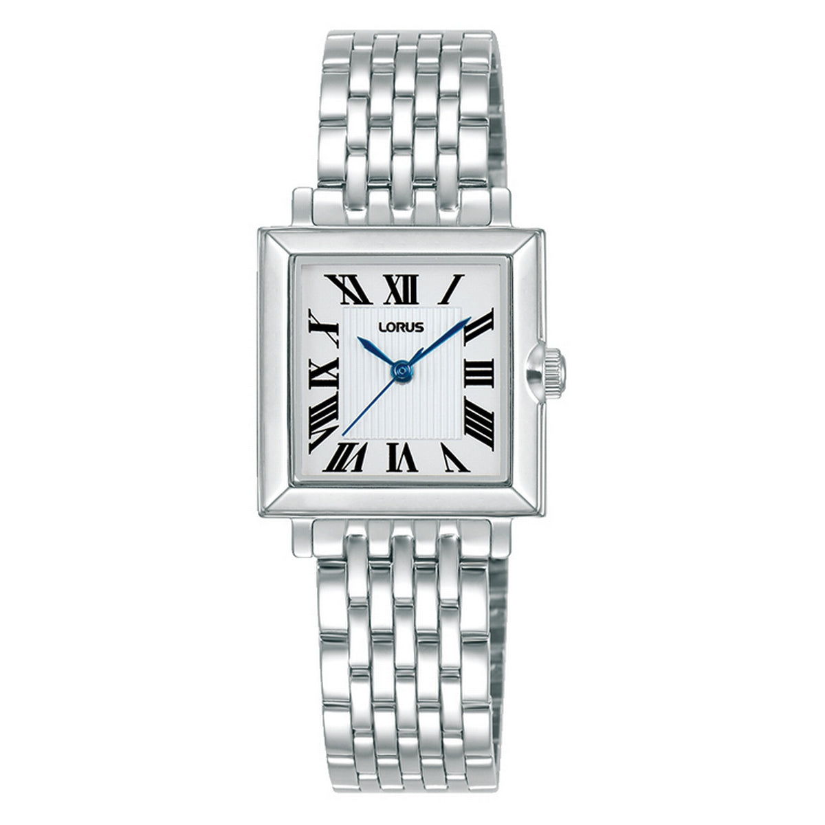 lorus quartz ladies stainless steel white dial bracelet watch