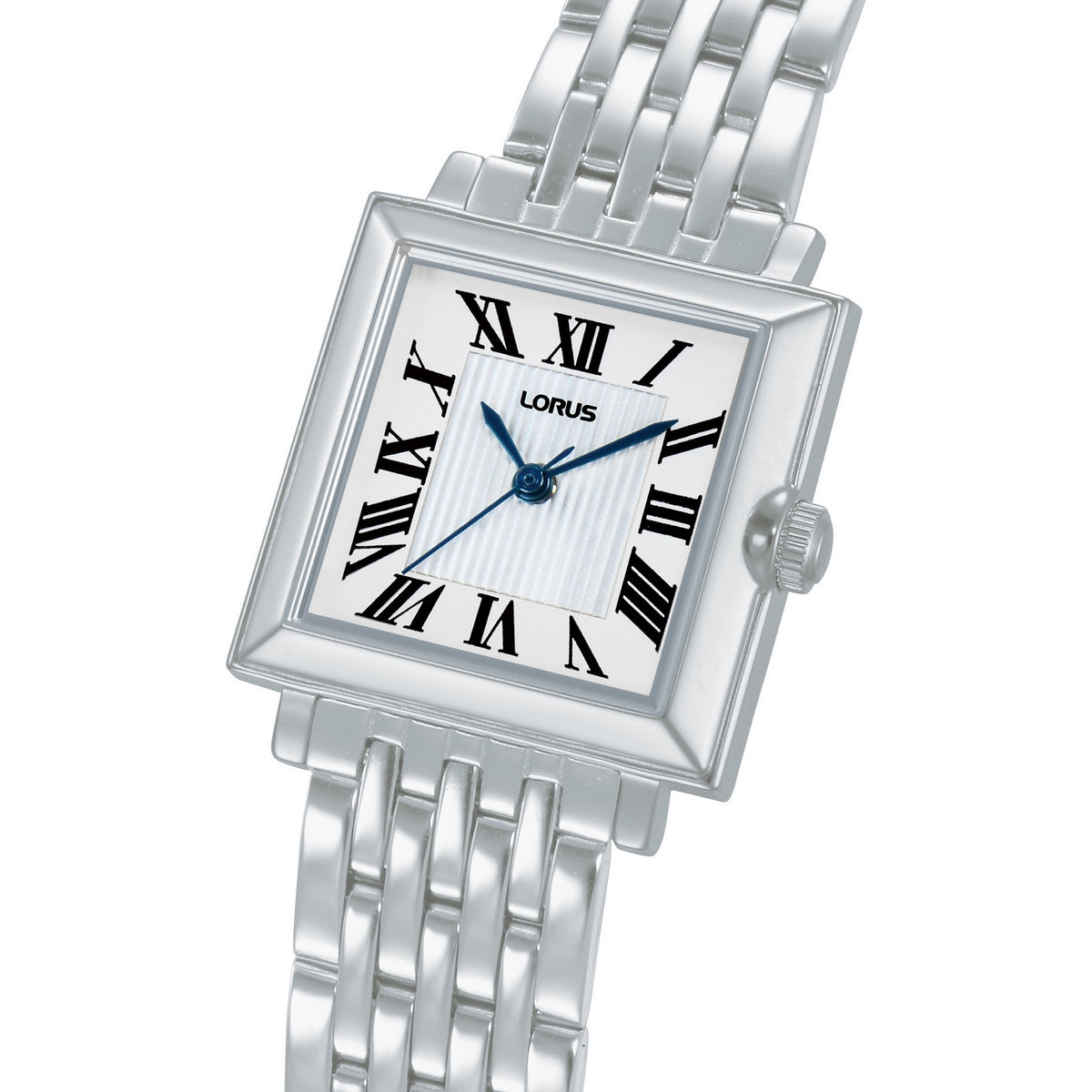 lorus quartz ladies stainless steel white dial bracelet watch