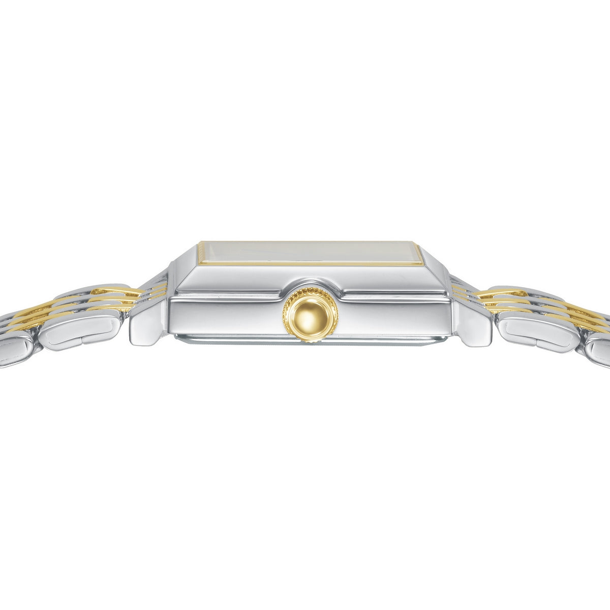lorus quartz ladies two tone white dial bracelet watch