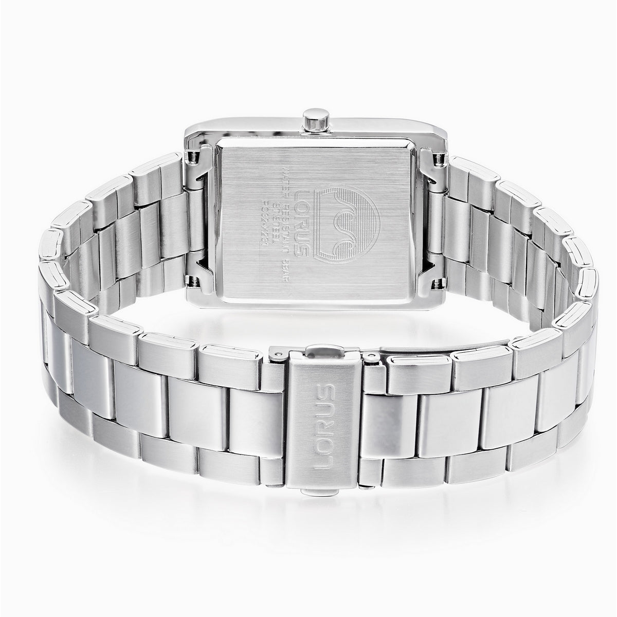 lorus quartz gents stainless steel white dial bracelet watch