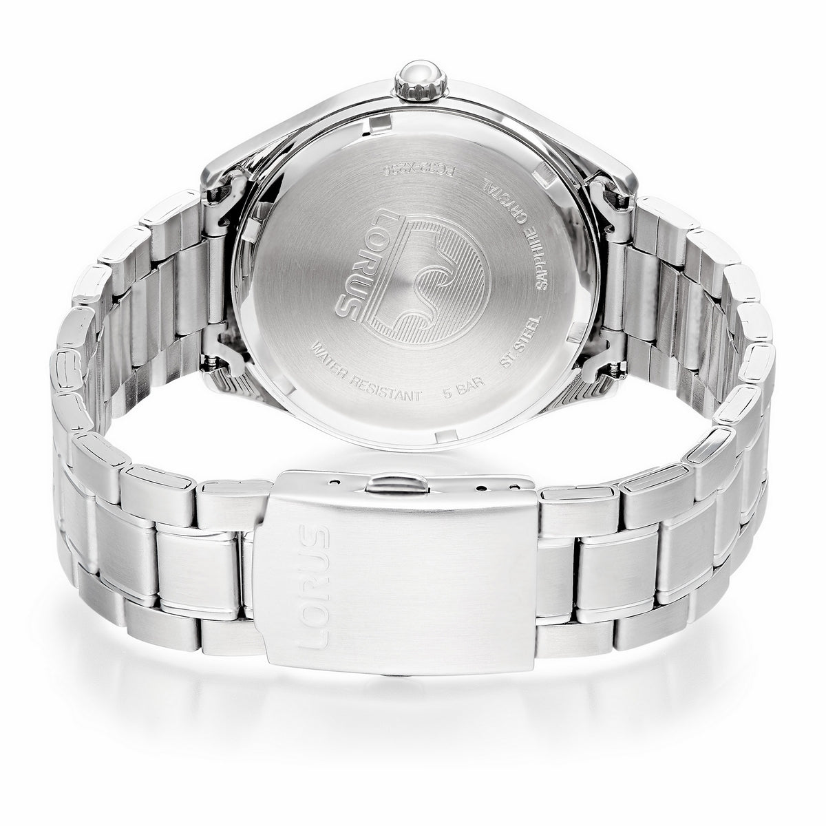 lorus quartz gents stainless steel blue dial bracelet watch