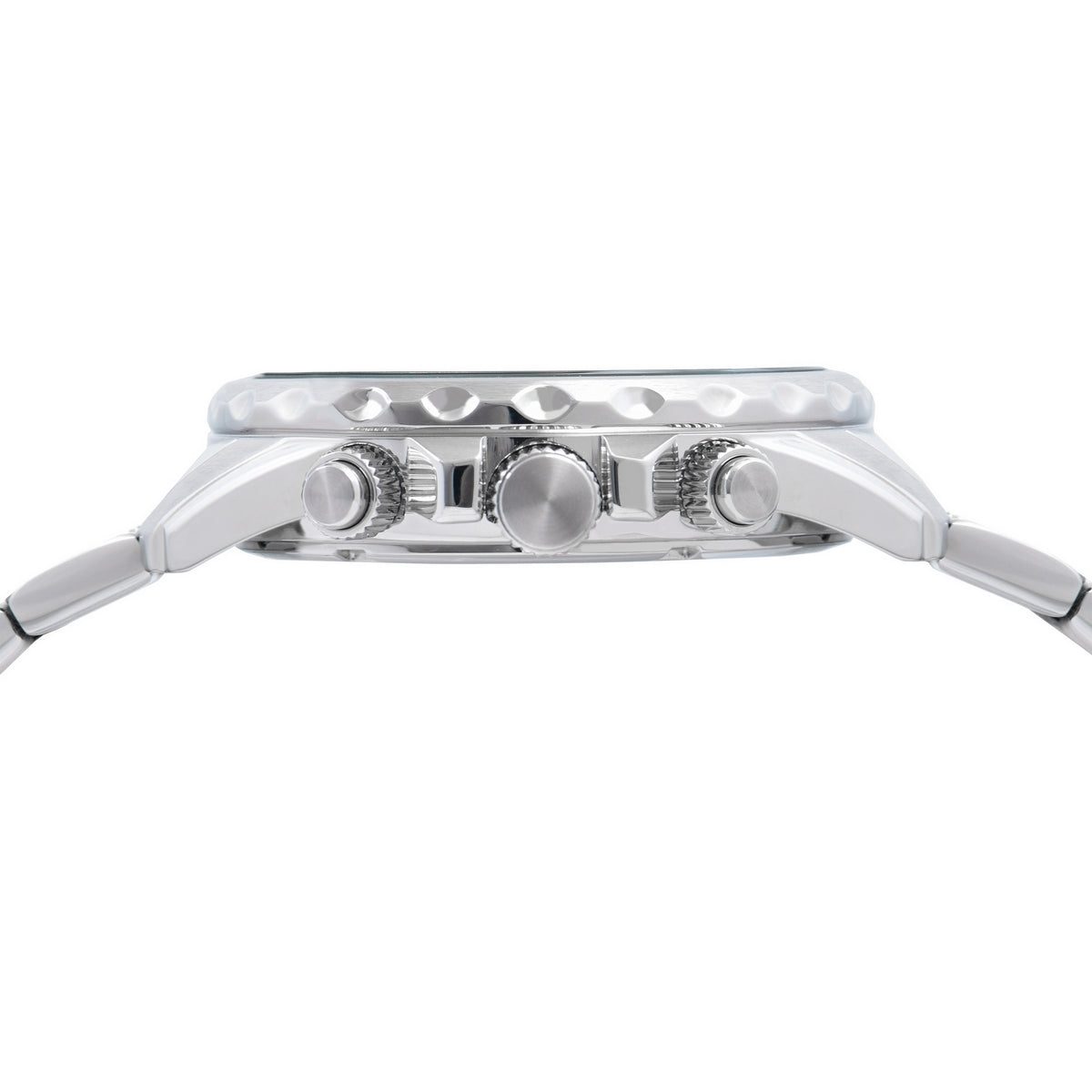 lorus quartz chronograph gents stainless steel green dial bracelet watch