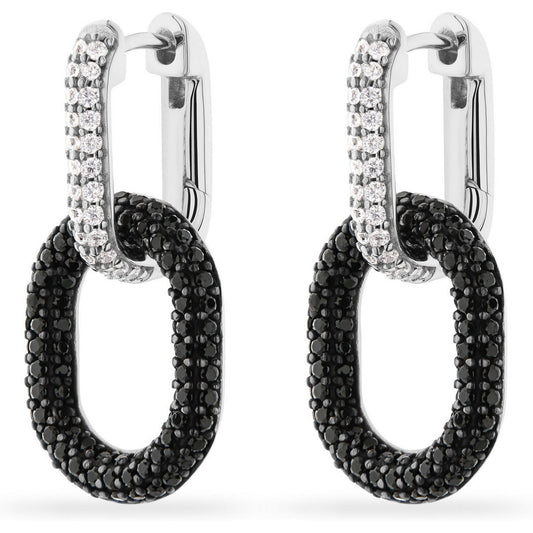 jette earrings silver 925 rhodium plated with cubic zirconia