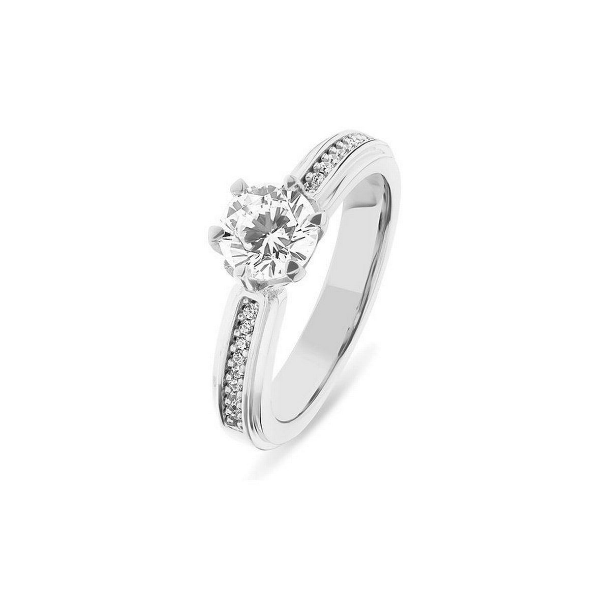 jette ring silver 925 rhodium plated with cubic zirconia size57