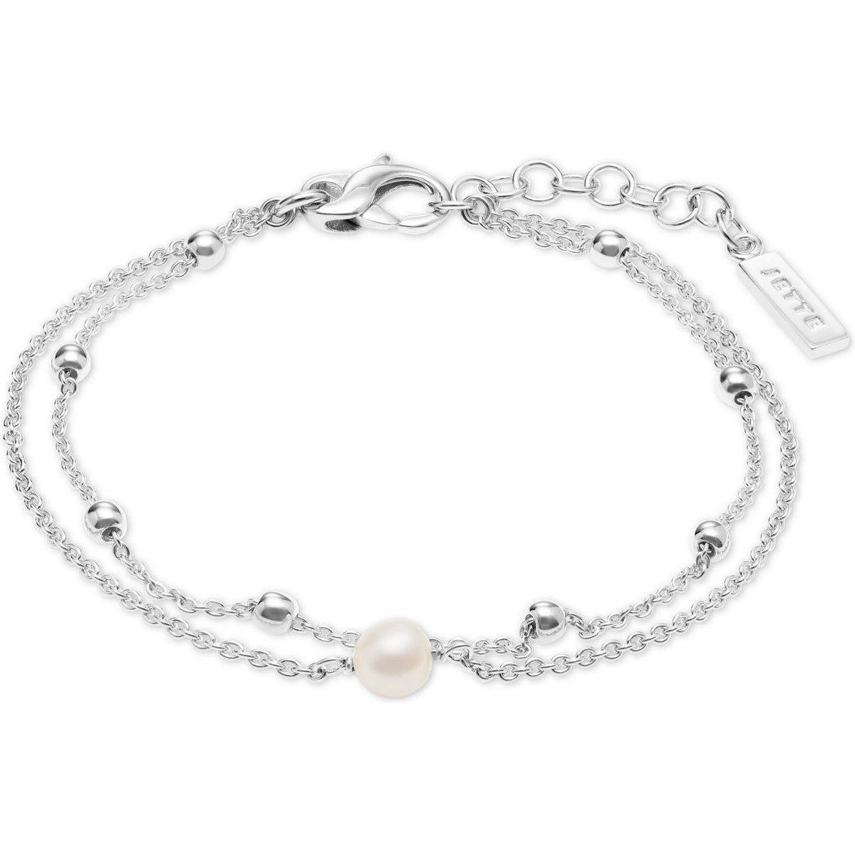 jette bracelet silver 925 rhodium plated pea 17+3cm
