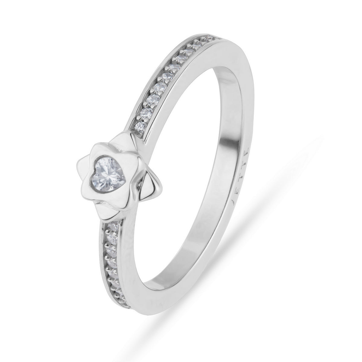 jette ring silver 925 rhodium plated with cubic zirconia size55