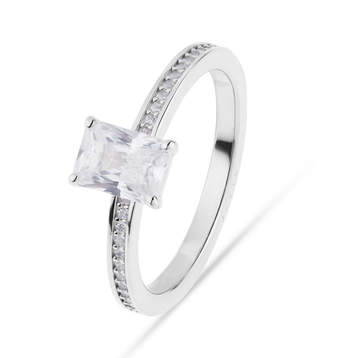 jette ring silver 925 rhodium plated with cubic zirconia size57