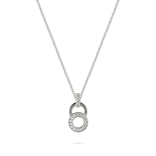 jette necklace silver 925 rhodium plated with cubic zirconia 48cm
